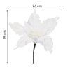 Vianočná ozdoba poinsettia 28 cm biela S-CA0722