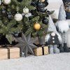 Papierová dekoračná hviezda 30 cm sivá S-CA1105