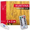 LED záclona 200 LED, 2 m S-CL4020
