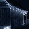 Vianočné LED cencúle 300 LED studená biela 12 m S-CL4038