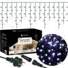 Vianočné LED cencúle 300 LED studená biela 12 m S-CL4038