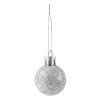 Nerozbitné strieborné vianočné gule 3 cm 30 ks S-CA0010