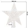 Vianočná hviezda na stromček biela 20,5 cm S-CA1280