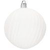 Nerozbitné vianočné gule 8 cm 30 ks biele S-CA0878