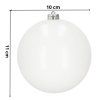 Nerozbitné vianočné gule biele 10 cm 6 ks S-CA1189