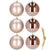 Nerozbitné vianočné gule na stromček 10 cm 6 ks rose gold S-CA1193