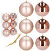 Nerozbitné vianočné gule na stromček 10 cm 6 ks rose gold S-CA1193