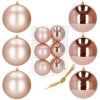 Nerozbitné vianočné gule na stromček 10 cm 6 ks rose gold S-CA1193