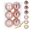 Nerozbitné vianočné gule na stromček 10 cm 6 ks rose gold S-CA1193
