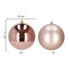 Nerozbitné vianočné gule na stromček 10 cm 6 ks rose gold S-CA1193