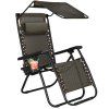Polohovacie záhradné lehátko Zero Gravity so strieškou S-GC0029