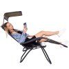 Polohovacie záhradné lehátko Zero Gravity so strieškou S-GC0029