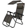 Polohovacie záhradné lehátko Zero Gravity so strieškou S-GC0029