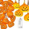 Halloweenská LED reťaz s tekvicami 10 LED S-CL4060