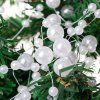 Perlová girlanda z umelých perál 5 m, biela 8 + 3 mm S-CA0210