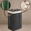 bambusowy kosz na pranie biel 56259
