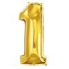 Fóliový balón číslo 1 zlatý 40 cm S-PS0027