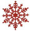Vianočné ozdoby vločky 12 cm 3 ks červené trblietavé S-CA1200