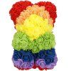 Medvedík z ruží 25 cm dúhový S-HA7394