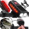 BA0080 SOLÁRNA CYKLISTICKÁ LAMPA USB + ZADNÉ SVETLO USB