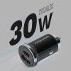 Autonabíjačka Krüger&Matz 30 W USB-A + USB-C L-KM0871