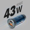 Autonabíjačka USB-A/USB-C 43 W Krüger&Matz L-KM0872