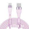 USB/micro USB kábel 1 m silikónový ružový Krüger&Matz Basic L-KM1270-1P