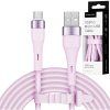 USB/micro USB kábel 1 m silikónový ružový Krüger&Matz Basic L-KM1270-1P