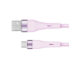 USB/micro USB kábel 1 m silikónový ružový Krüger&Matz Basic L-KM1270-1P