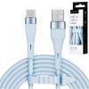 USB-A na USB-C kábel 1 m silikónový modrý Krüger&Matz Basic L-KM1268-1BL