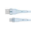 USB-A na USB-C kábel 1 m silikónový modrý Krüger&Matz Basic L-KM1268-1BL