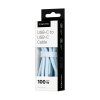 USB-C kábel USB-C 100 W PD 1 m silikónový modrý Krüger&Matz Basic L-KM1269-1BL