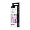 USB-C kábel USB-C 100 W PD 1 m silikónový ružový Krüger&Matz Basic L-KM1269-1P