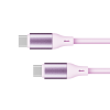 USB-C kábel USB-C 100 W PD 1 m silikónový ružový Krüger&Matz Basic L-KM1269-1P