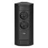 Čierna nábytková zásuvka 2x220V+USB(A+C)