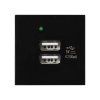 Dvojportový USB modul do nábytku O-OR-GM-9010/B/USBX2