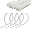 Sťahovacie pásky biele 2,5 × 100 mm 100 ks Cabletech L-NAR0047-10-1