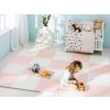 Veľká penová puzzle podložka Ricokids 60x60 cm 4 ks broskyňovo-biela