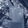 Vianočné LED cencúle flash 300 diód studená biela 12 m IP44 S-CL0316