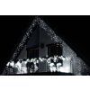 Vianočné LED cencúle flash 300 diód studená biela 12 m IP44 S-CL0316