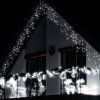 Vianočné LED cencúle flash 300 diód studená biela 12 m IP44 S-CL0316