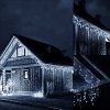 Vianočné LED cencúle flash 300 diód studená biela 12 m IP44 S-CL0316