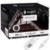 Vianočné LED cencúle flash 300 diód studená biela 12 m IP44 S-CL0316