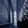 Vianočné LED cencúle flash 300 diód studená biela 12 m IP44 S-CL0316