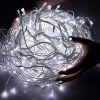 Vianočné LED cencúle flash 300 diód studená biela 12 m IP44 S-CL0316