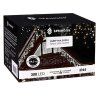 Vianočné LED cencúle flash 300 diód studená biela 12 m IP44 S-CL0316