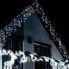 Vianočné LED cencúle flash 300 diód studená biela 12 m IP44 S-CL0316
