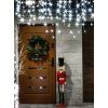 Vianočné LED cencúle flash 300 diód studená biela 12 m IP44 S-CL0316