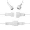 Vianočné LED cencúle flash 300 diód studená biela 12 m IP44 S-CL0316