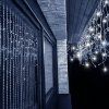 Vianočné LED cencúle flash 300 diód studená biela 12 m IP44 S-CL0316